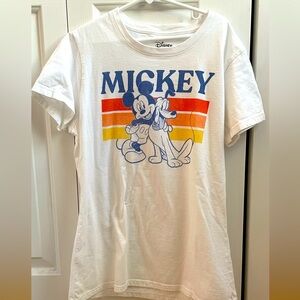 White Retro Mickey Mouse Cute Disney Shirt